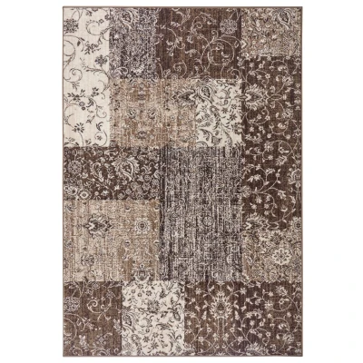 Abbildung von HANSE Home Teppich &quot;Kirie&quot;, rechteckig, Patchwork, Kurzflor, Teppichläufer, Modern, Vintage, Wohnzimmer, Flur