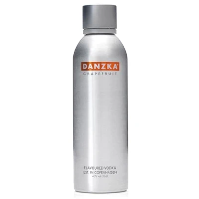 Abbildung von Danzka Grapefruit Premium Wodka 1 x 700ml Aluminiumflasche Skandinavisches Design Copenhagen