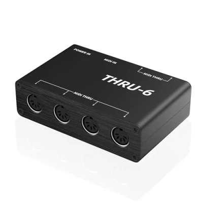 Abbildung von DigitalLife Thru 6 MIDI(5 Pin DIN) Box for MIDI Keyboard/MIDI Controller 1 In/6 Out Splitter/Hub, Metal