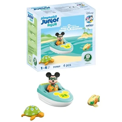 Abbildung von Playmobil® Konstruktions Spielset Mickys Bootstour (71707), JUNIOR &amp; Disney, (4 St), Made in Europe