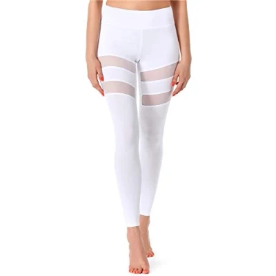 Abbildung von Merry Style Damen Lange Leggings Fitnesshose aus Viskose MS10 232 (Weiß, L)