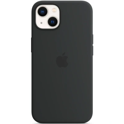 Abbildung von Apple MagSafe Silikon Back Cover Schwarz iPhone 13