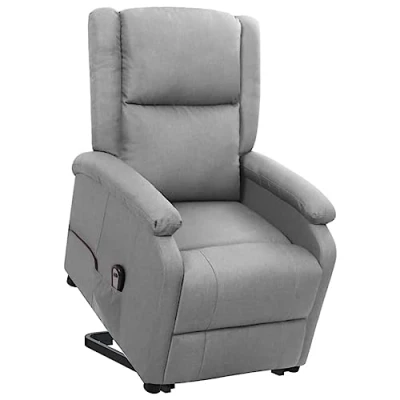 Abbildung von vidaXL Sessel Relaxsessel mit Aufstehhilfe Hellgrau Stoff (1 St)