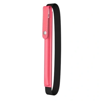 Abbildung von MoKo Stiftetui für Apple Pencil Pro, der 1./2. Generation, (USB C), PU Leder iPad Stifthalter Tasche mit Schnalle und elastischem Band zur Befestigung an Hülle