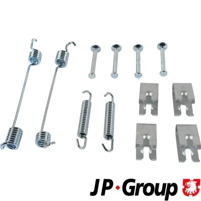 Abbildung von JP GROUP 1564000410 Zubehörsatz, Bremsbacken Hinterachse FORD: Fusion Kombi, FIESTA 5, 4, MAZDA: 2 Hatchback