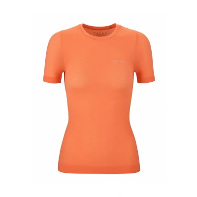 Abbildung von FALKE Damen Baselayer Shirt Ultralight Cool Round Neck W S/s Ts Funktionsmaterial schnelltrocknend 1 Stück, Orange Coral 8017, S