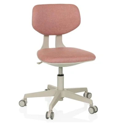 Abbildung von hjh OFFICE Kinderdrehstuhl mit höhenverstellbarer Rückenlehne KIDDY Classic Schreibtischstuhl für Kinder von 5 10 Jahre Spezialrollen, Rosa