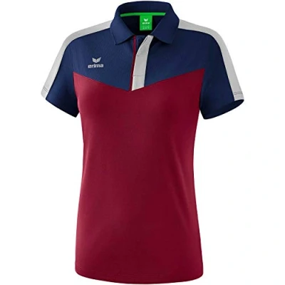 Abbildung von Erima Damen Squad Sport Poloshirt, New Navy/Bordeaux/Silver Grey, 42