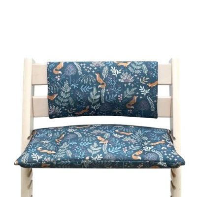Abbildung von Blausberg Baby Sitzkissen Kissen Polster Set Junior für Tripp Trapp ohne Schlitz im Sitzkissen, Materialien OEKO TEX® Standard 100 zertifiziert Fuchs Blau
