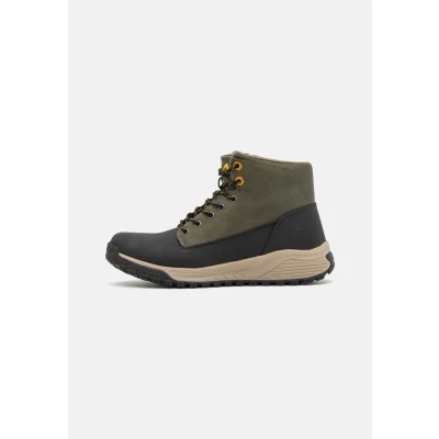 Abbildung von Fila Lance Unisex Schnürstiefelette, Herren, Größe: 46, Black/olive night Lederimitat/textil