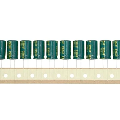 Abbildung von 20 Stück 100V 220UF Steckbarer Aluminium Elektrolytkondensator 13x21 13 * 21mm