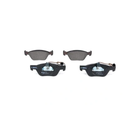Abbildung von BOSCH 0 986 424 576 Bremsbelagsatz Low Metallic mit integriertem Verschleißsensor Kolbenclip, Anti Quietsch Blech ALFA ROMEO: 166
