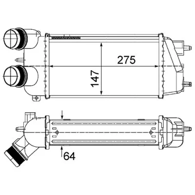 Abbildung von MAHLE CI 494 000S Ladeluftkühler BEHR