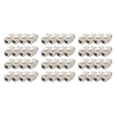 Abbildung von DIGITUS Keystone Modul Cat 6A Geschirmt 48 Stück RJ45 Buchse 500 MHz 10GBase T AWG 26 22 Designfähig Mit Rasthebel Werkzeugfreie Montage