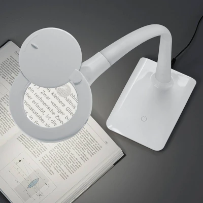 Abbildung von Trio Leuchten LED Tischleuchte Lupo 527290101, Kunststoff weiß, inkl. 5 Watt LED, 4 fach Touch Dimmer, 13.5 x 35.0 cm