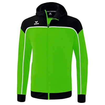 Abbildung von Erima Unisex Kinder „CHANGE by erima&quot; Trainingsjacke mit Kapuze, green/schwarz/weiß, 128