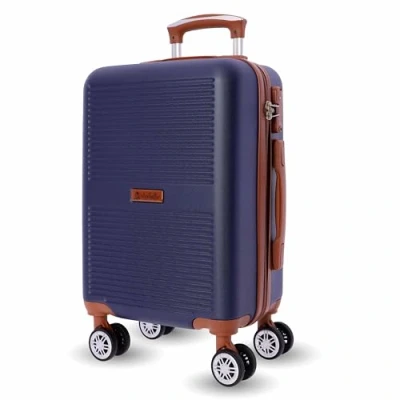 Abbildung von EL CABALLO Reisekoffer Kabinenkoffer robuster 52 x 35 20 Ryannair Robustes Flugzeuggepäck mit TSA Schloss, Marineblau, 20.0 cm 35.0 52.0 cm, Kabine