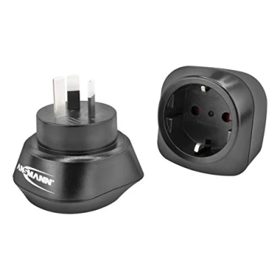 Abbildung von ANSMANN Reiseadapter Australien Schuko Reisestecker mit Schutzklasse 1 &amp; 2 Travel Adapter für Reisen nach China Argentinien Neuseeland Uruguay Fidschi Cookinseln Guatemala etc.