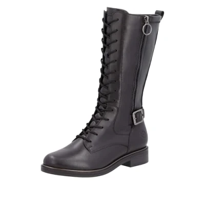 Abbildung von Remonte Schnürstiefel, Blockabsatz, Herbstmode, Langschaftstiefel mit Innenreißverschluss
