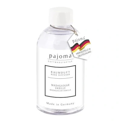 Abbildung von pajoma® Raumduft Nachfüllflasche 250 ml Nachfüller für Lufterfrischer intensiver und hochwertiger Duft in Premium Qualität (Madagaskar Vanille)