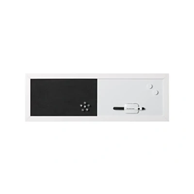 Abbildung von Bi Office, Kombitafel Whiteboard und Memoboard Elemente, magnetisch, trocken abwischbar/ Softouch, Weißer MDF Rahmen, 60x20cm