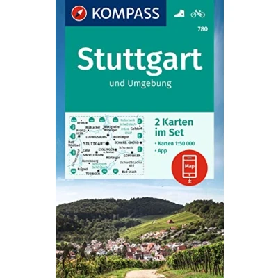 Abbildung von KOMPASS Wanderkarten Set 780 Stuttgart und Umgebung (2 Karten) 1:50.000: inklusive Karte zur offline Verwendung in der App. Fahrradfahren.