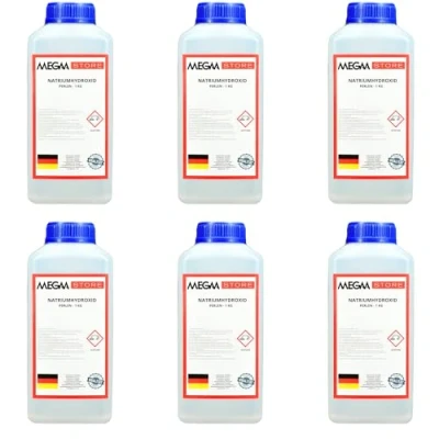 Abbildung von Megaa store Natriumhydroxid Perlen 1kg bis 25kg Ätznatron Kaustisches Soda Reiniger Rohrreiniger Desinfektion Seifenherstellung NaOH