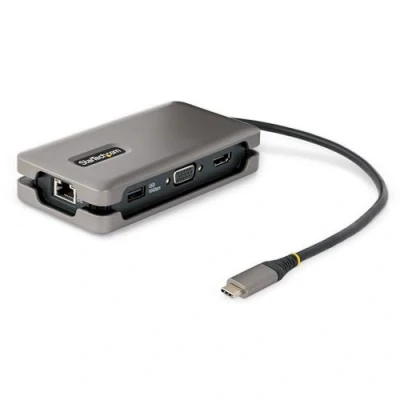 Abbildung von StarTech.com USB C Multiport Adapter auf VGA/4K 60Hz HDMI 3 Port USBC Hub 100W PD GbE Dockingstation/Laptop Dock Mini 30 cm Kabel (DKT31CVHPD3)
