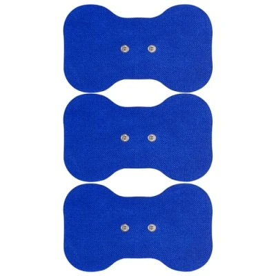 Abbildung von Med Fit Butterfly Kabellose TENS Selbstklebeelektrode Vielseitige, langlebige und problemlose Schmerzlinderung (Blau, 3er Pack)
