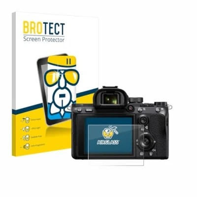 Abbildung von BROTECT Schutzglas für Sony Alpha 7 III / 7R II 7S Schutzfolie Panzer Folie Glas [Extrem Kratzfest 9H, Anti Fingerprint, Ultra Transparent]