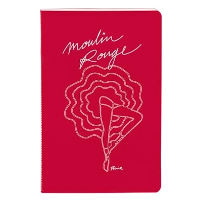 Abbildung von Clairefontaine 812432C Notizheft Moulin Rouge, mit Fadenbindung 11x17 cm, 32 Blatt, liniert, sortiert, 1 Stück