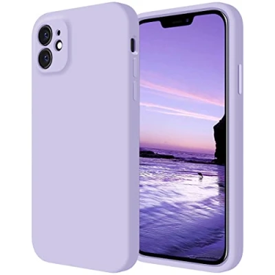 Abbildung von Cordking Designed for iPhone 11 Case, Silicone [Straight Edges] &amp; [Camera Protecion] Upgraded Phone Case with Soft Anti Scratch Microfiber Lining, 6.1 inch, Clove Purple