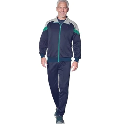 Abbildung von Herbold Sportswear Trainingsanzug Herren Freizeitanzug Sportanzug (2 tlg), gerade Beinabschlüsse und Biese auch in Kurzgrößen