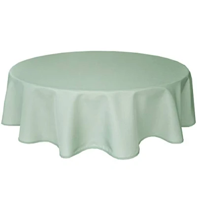 Abbildung von Qualitäts Tischdecke Textil Rund 140 cm, Farbe wählbar Salbeigrün