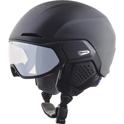 Abbildung von ALPINA Unisex Erwachsene, ALTO V Visierhelm, black matt, 51 55 cm