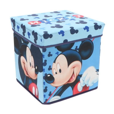 Abbildung von Disney Aufbewahrungsbox Sitzhocker Sitzwürfel mit Stauraum Fußbank Truhen Aufbewahrungsbox, Mickey Maus