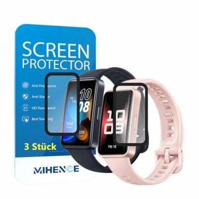 Abbildung von MIHENCE Schutzfolie Kompatibel für Huawei Band 9 / 8 Smartwatch, 3D Full Cover TPU HD PMMA [3 Stück]