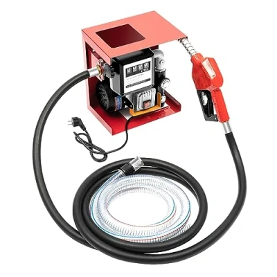 Abbildung von Dieselpumpe 230V Selbstansaugend 550W Heizölpumpe Premium Kraftstoffpumpe, 60L/min Professionelle Ölpumpe mit Automatische Zapfpistole Umfüllpumpe Diesel Transferpumpe, Zählwerk, 4m Schlauch