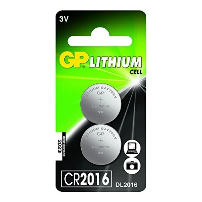 Abbildung von GP CR2016 C2 Lithium Knopfzellenbatterie (3Volt), 2er Pack (Blister mit 2 Stück)