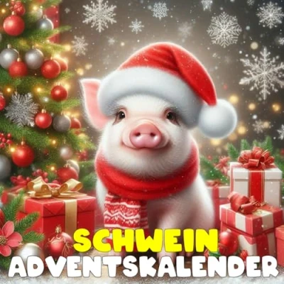 Abbildung von Schweine Adventskalender: mit 24 Bilder und schönen Fakten bis Weihnachten