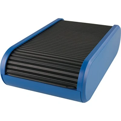 Abbildung von helit Visitenkartenbox blau/schwarz blau