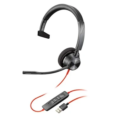 Abbildung von Plantronics Blackwire 3310 USB A (Poly) kabelgebundenes Ein Ohr Headset (Mono) mit Mikrofonarm Verbindung Ihrem PC und/oder Mac über Kompatibel Teams, Zoom und mehr
