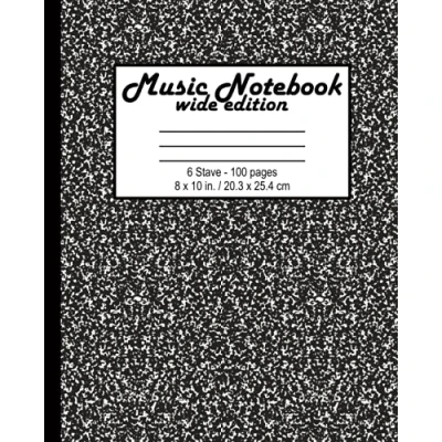 Abbildung von Blank Wide Sheet Music 6 Stave Notebook: Composition Style Manuscript Paper Staff Musicians Notebook