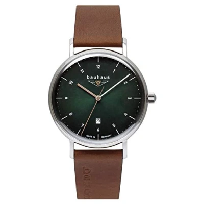 Abbildung von Bauhaus Herrenuhr Quarz mit Datum Lederarmband 2140