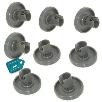 Abbildung von ELECTROHOGAR Korbrollen Geschirrspüler (8 Stück) Universal Set Unterkorb Kompatibel mit, AEG, Electrolux, Rex, Juno, Favorit, Privileg, Zanussi.