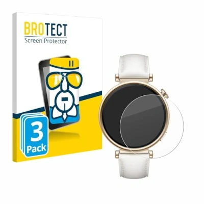 Abbildung von BROTECT Schutzglas für Huawei Watch GT 4 (41mm) (3 Stück) Schutzfolie Panzer Folie Glas [Extrem Kratzfest 9H, Anti Fingerprint, Ultra Transparent]
