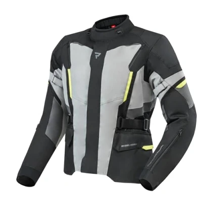 Abbildung von REBELHORN Scout Motorradjacke Herren Textil Ellbogen und Schulterprotektoren Stufe 2 Integrierte Membran Herausnehmbares Thermofutter 6 Belüftungskanäle