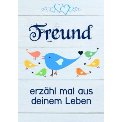 Abbildung von Freund, erzähl mal aus deinem Leben: Liebevolles Geschenk Buch mit 140 Fragen zum Ausfüllen für ihn, den Freund oder Boyfriend Valentinstag, Weihnachten Geburtstag