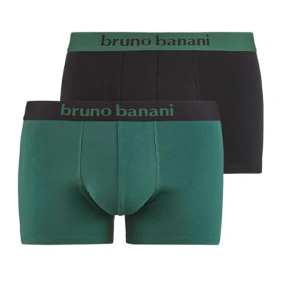 Abbildung von Bruno Banani Retro 2ER PACK Flowing Panties, Herren, Größe: Medium, Moosgrün schwarz