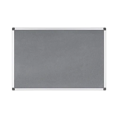 Abbildung von Bi Office Filztafel Maya, Mit Aluminiumrahmen, Graue Filzoberfläche, Zum Gebrauch Pinnnadeln, Pinnwand, 105 x 75 cm